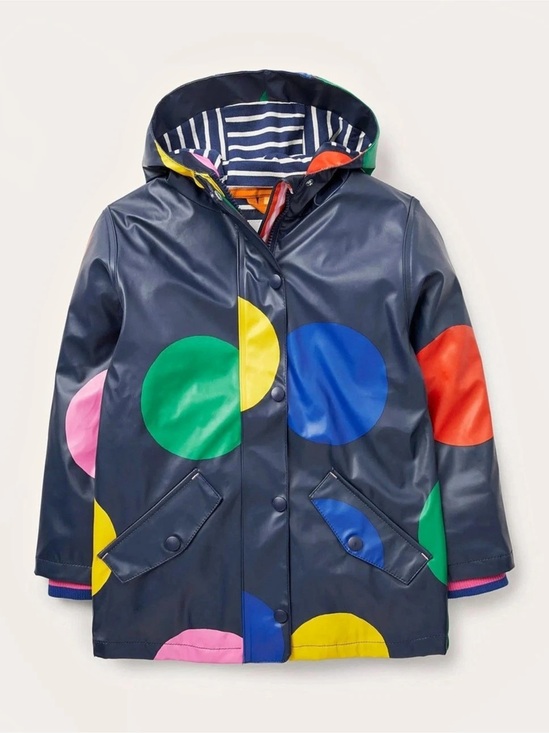 Mini Boden Other - Mini Boden Girls Color Block Rain Jacket Size 5-6Y